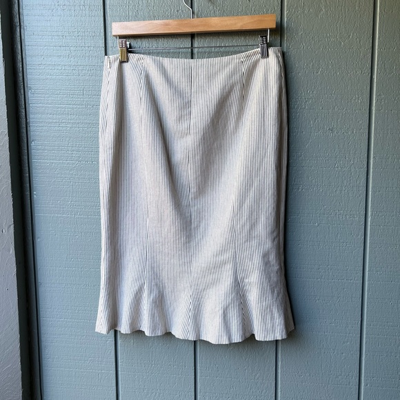 Lauren Ralph Lauren Pinstripe Trumpet Skirt - Picture 3 of 14